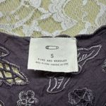 Urban Outfitters purple embroidered vest swallow birds floral small like new Photo 4