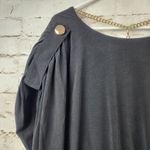 Retrofete Eleanor Bodysuit Black Size Large Padded Shoulders Gold Chain NWT Photo 3