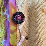 Vintage Sandy Starkman Floral Embroidered Art To Wear Cardigan Green Photo 4