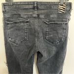 ZARA  Z1975 Denim Womens Black High Rise Side Fringe Stretch‎ Skinny Jeans 6 Photo 13