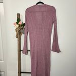 Anthropologie  Purple Long Shine Shimmer Cardigan‎ Size Medium Photo 4