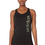 Adidas Black & Camo Logo Boxy Fit Racerback Tank Top Photo 0