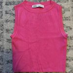 ZARA Cropped Pink Sweater Tank Photo 0