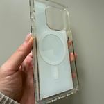 Checkered Mother of Pearl iPhone 15 Pro Phone Case Black Photo 1