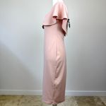 Nookie  Hermosa Midi Dress Blush Pink Ruffle Off Shoulder Stretch Cocktail L NWT Photo 7