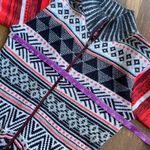 Title Nine Wool Blend Fair Isle Full Zip Mock Neck Sweater Zipper Pockets *READ* Photo 6