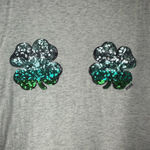 PINK - Victoria's Secret Victoria’s Secret Pink Sequin Shamrock Loose Tank Photo 1