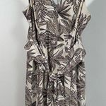Vince Camuto Linen Blend Leaf Print Dress – Size 6 Photo 0