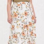 Torrid  Floral Wrap Maci Skirt in‎ Yellow Size 3X Photo 0