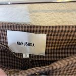 NANUSHKA Nevada Gingham Woven Wide Leg Pants In Brown Tie Waist Womens Size S Photo 6