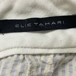 Elie Tahari Women's  White & Blue Stripe Cropped Capri Pants Size 4 EUC #7675 Photo 5