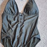 Mossimo NWOT Olive Green Halter Strappy One Piece Halter Swimsuit Size L Photo 7