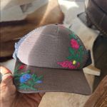 prAna  Floral Embroidered trucker Cap - Gray and Multicolor SnapBack Photo 5