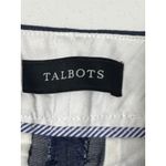 Talbots Womens Blue Slim Crop Dress Pants Size 4 Career High Rise Cotton Blend Photo 4