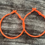 Bright Orange Hoop Earrings Photo 0
