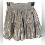Free People Gold and Silver Bubble Mini Skirt Photo 3