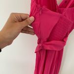 BEYOND WORDS Open Back Pleated Jumpsuit With Belt NWT Size XS Pink Photo 8
