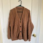 Jenni Kayne  Cable Knit Oversized Cardigan In Brown Photo 2