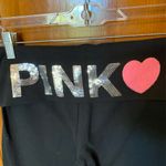 PINK - Victoria's Secret  Fold Over Yoga Pants Bootcut Black Photo 5
