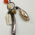 Silpada  sterling silver long necklace with genuine leather cord, and multi charm Photo 1