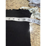 Women's KATIEJ NYC Black Smocked Crop Top with White Tie Straps, Size XL Photo 3