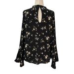 American Eagle Outfitters Black Floral Flare Sleeve Top Women's Sz Small | 19-14 Photo 1