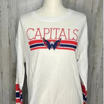 NWT NHL Washington Capitals Women's Large Long Sleeve Drawstring Waist T Photo 0