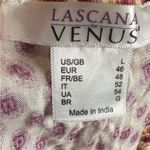 Venus Lascana for  on or off shoulder ivory and wine berry print top size large Photo 6