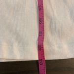 Loft White Ribbed Sleeveless Ruffle V Neck Button Up Top Size S Feminine Staple Photo 9