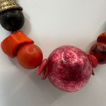 Pink beaded coral abalone necklace Photo 11