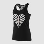 Halloween Skeleton‎ Graphic Goth Spooky Lace Women's Racerback Tank Top Size M Photo 1