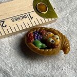 Hallmark Vintage  Cornucopia partridge  Autumn Fall pin Photo 4