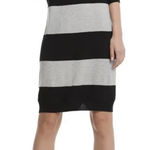 ATM Anthony Thomas Melillo Rugby Stripe Sweater Dress in Black & Gray Size US S Photo 0