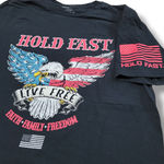 Hold Fast Shirt Size Medium American Flag Bald Eagle "Live Free" Graphic Tee EUC Unisex T-shirt Photo 2