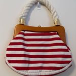 Braciano Striped Red and White Women's Bag with Star Accent rope handle Photo 1