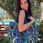 Diane Von Furstenberg NWT DVF for Target Collab Disco Zebra Green Tote Bag Shoulder Bag Laptop Photo 4