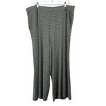 Eloquii B&W Knit Design Wide Leg Pull On Crop Pants Career Pockets Plus Size 22 Photo 2