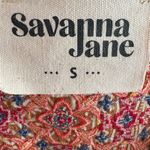 Savanna Jane Bright Long Sleeve Boho Top with Embroidery Design and Tassel Red Photo 7