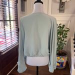 Silence + Noise Elegant Long Sleeve Dolman Sleeve Faux Wrap Top Photo 1