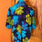 Vintage 90s bright floral top Blue Size L Photo 7