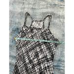 None Black White Cross Hatch Print Sun Dress XL Photo 9