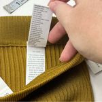 Good American  Plaited Rib‎ Boss Flare Pants GoldenRod Womens GA Size 3 Large NEW Photo 5