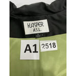 Womans Kasper ASL Size 8 Silk Green Black Pants & Jacket Career Set Photo 7