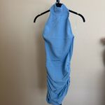 House Of CB  'Anura' Soft Blue Knit Halter Dress NWOT size L‎ Photo 2