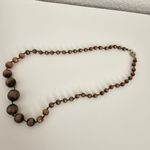 Western Germany Vintage Brown Tiger's eye Lucite Bead Necklace Photo 2