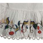 Farm Rio NWT  Pitanga Embroidered Mini Skirt White Floral Boho Cotton Medium Photo 2