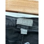 Falls Creek Jeans Women 18 Black Denim Floral Embroidered Skinny Cotton Blend Photo 3