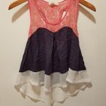 Derek Heart Junior Pink Grey White High Low Top Photo 3