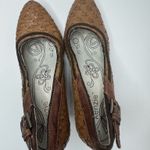 Kensie Kenzie Tan Wishbone Woven Heels Size 9M Photo 2