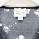 Cami NYC  Lila Tie Detail Floral Silk Blouse Long Sleeve Black Small S Photo 2